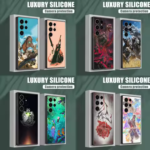 M-Monster H-Hunter Wilds Phone Case For Samsung S25,S24,S23,S22,S21,S20,S10,Ultra,Plus,Lite,FE,Soft Silicone Black Cover