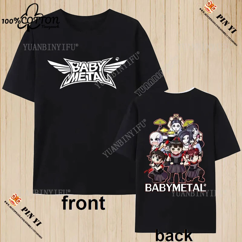 

Классическая новая хлопковая футболка BABYMETAL с электроакустическим принтом в стиле тяжелого металла, японская хэви-метал идол, уличная мода
