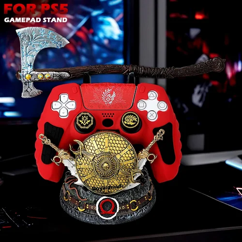 Imagen 2 del producto Nuevo soporte de controlador para PS5/XBox/PS4/Switch Gamepad soporte God of War decoración de escritorio soporte Universal para teléfono móvil