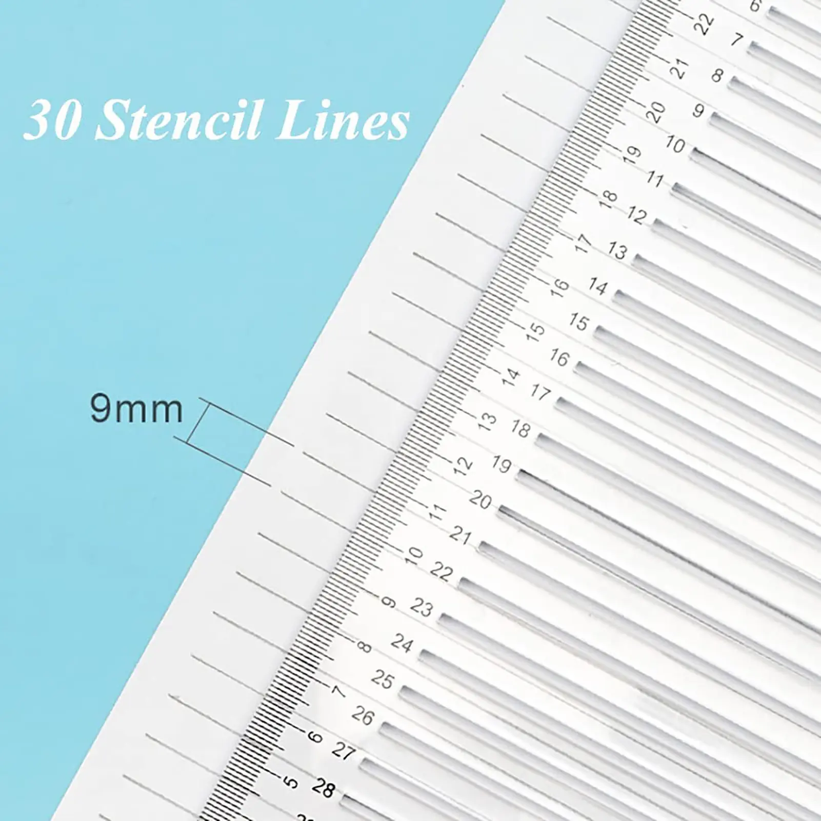 Transparent Ruler Board A4 Clear Ruler Writing Tools Calligraphy Template Straight Line Geometry Template Calligraphy Ruler