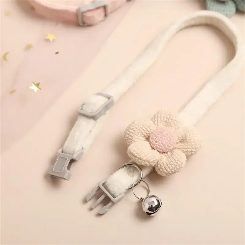 Cartoon Pet Supplies Safety Pet Collar Small Dog Cat Bow Bell Lovely Flowers Bell Dog Necklace Neck Decoration 1 Pcs 4pcs