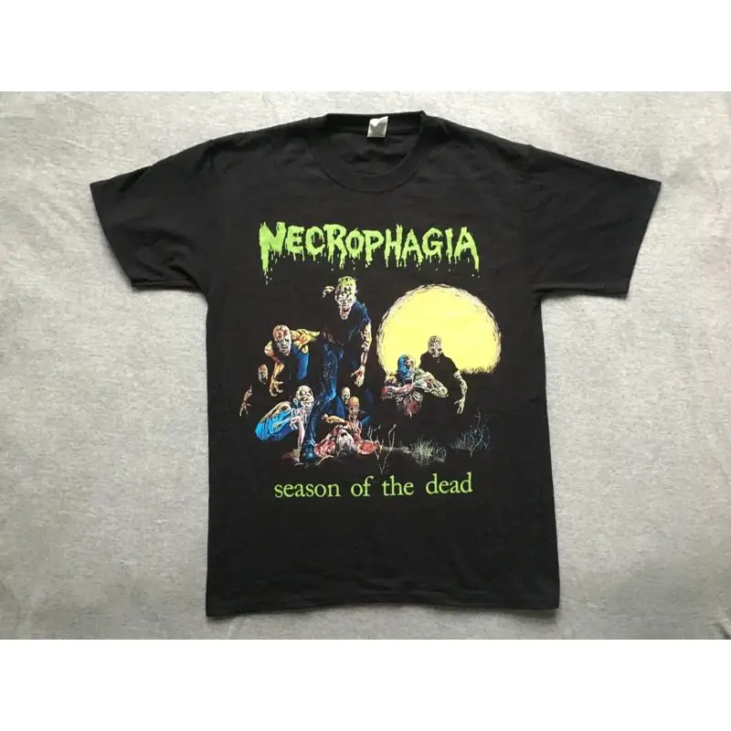 VTG NECROPHAGIA قميص الموت التلقائي الموربيد الملاك نعي الليل القاتل نادر #1