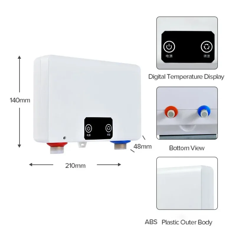 Portable Instant Tankless Mini Shower for Shower Bathroom Wholesale Price 110v Mini Other Tankless Instant Electric Water Heater