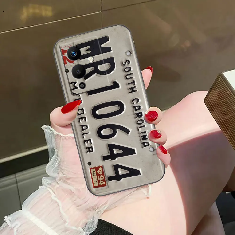 Nostalgic Vintage Classic License Plate Phone Case For Infinix TECNO POP SPARK SMART 5 6 7 8 9 CAMON 15 16 17 20 20C 30 30C Case