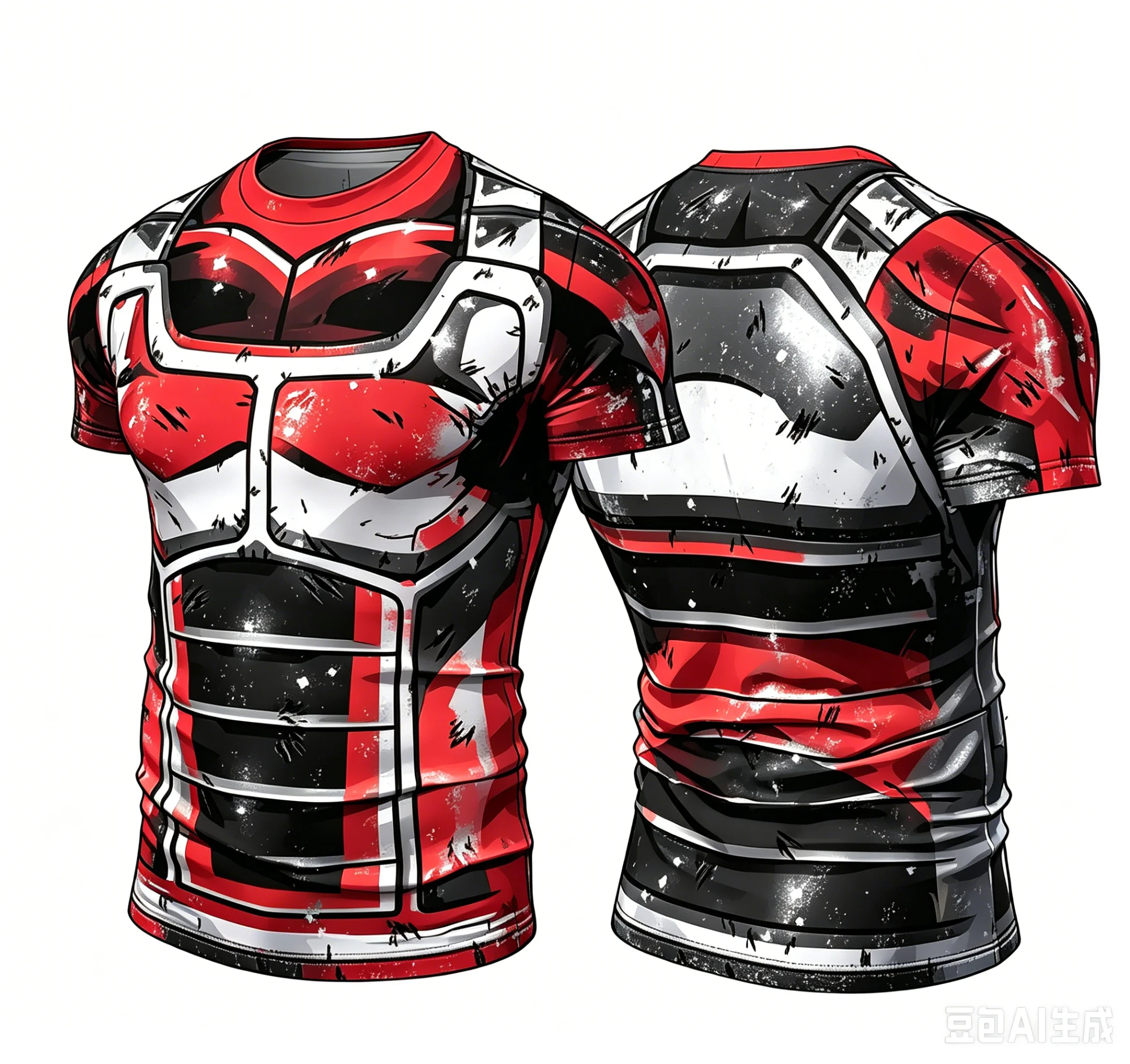 2026 Rollenspiel-Rüstungsmuster 3D-Gedrucktes Herren-Musterhemd T-Shirt – Detail 4