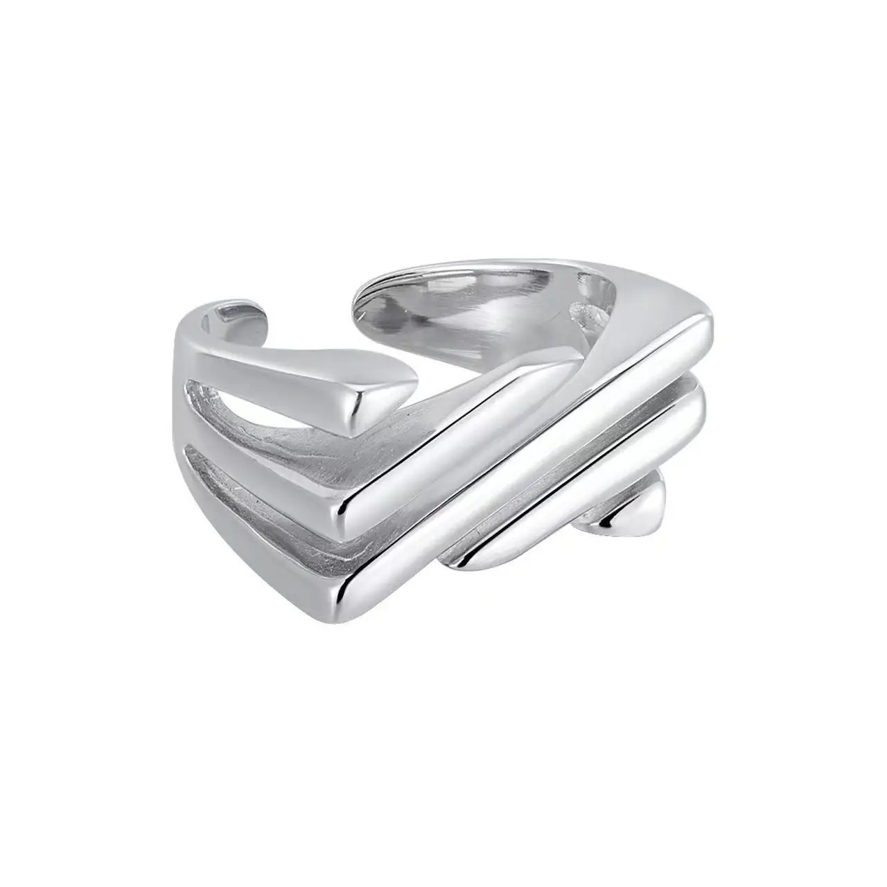 925 Sterling Silver Rings For Women Hollowing Twill Stackable  Adjustable Ring Engagement Luxury Jewelry Jewellery Argent 925