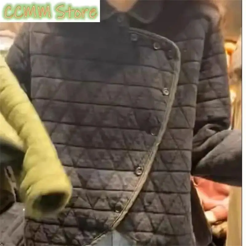 New Women Korean Jackets Coat Lightweight down Cotton Clothing Autumn Winter Contrast edging short Women parkas Outerwear