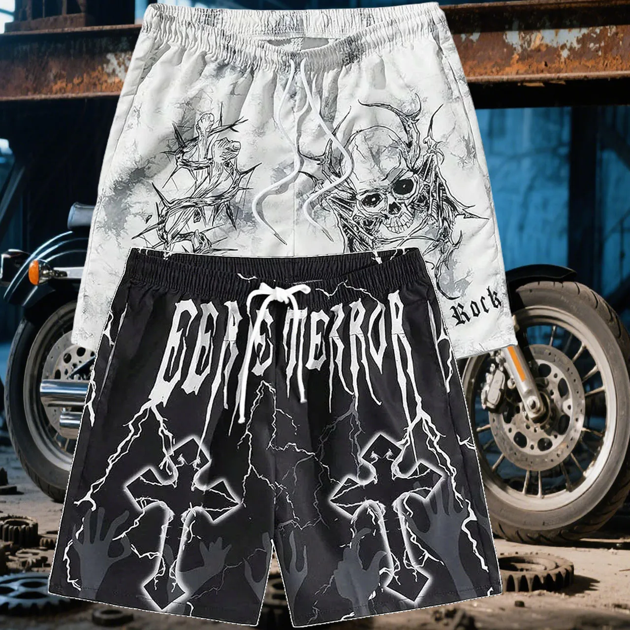 

Fashionable 3D Printed Fast Drying Breathable Comfortable Downhill Motorcycle Shorts Outdoor Sports Leisure Beach Running Shorts