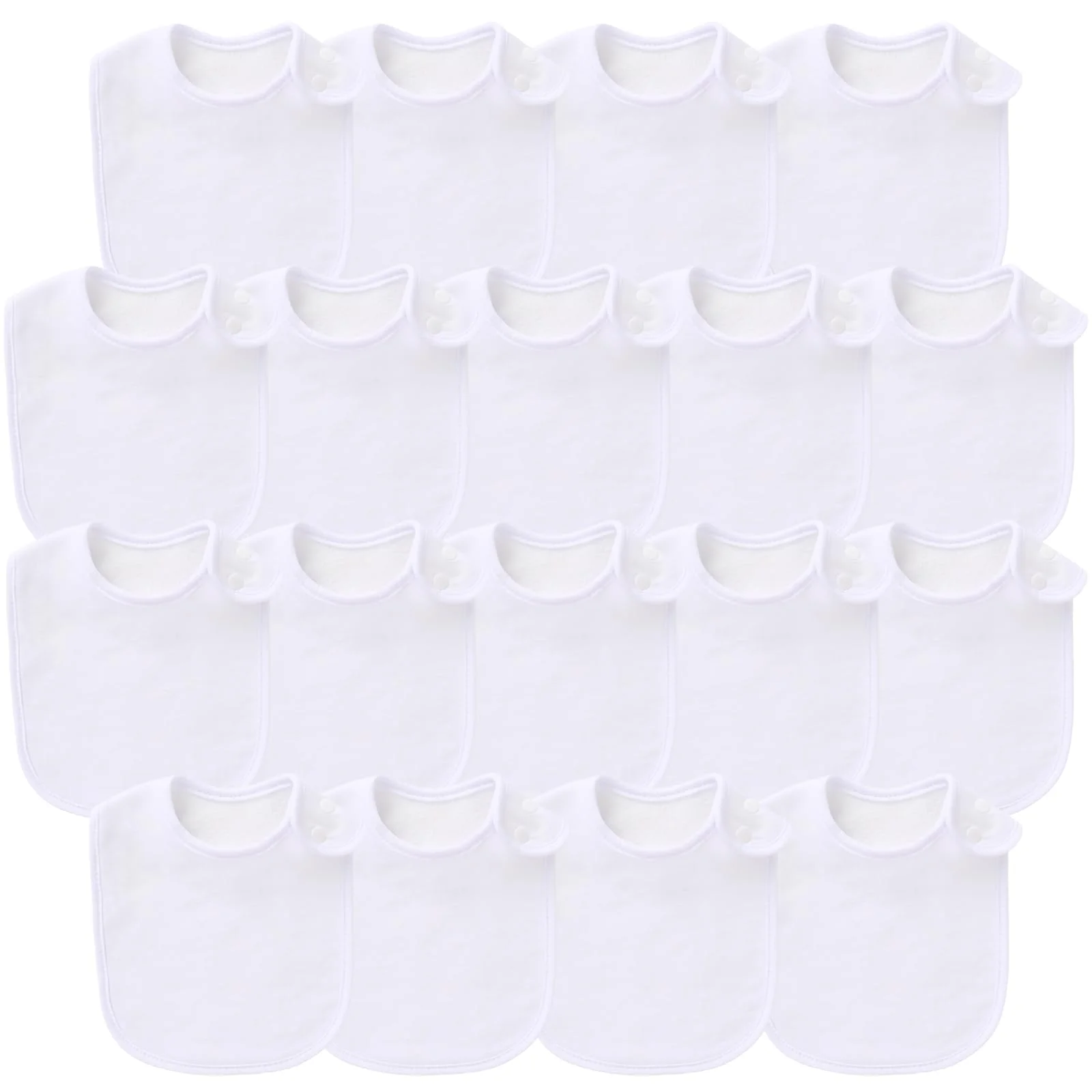 

Baby Bibs 18- Pack Soft and Absorbent Organic Cotton Bandana Drool Bibs Set for Boys Girls Newborn,0-36M White