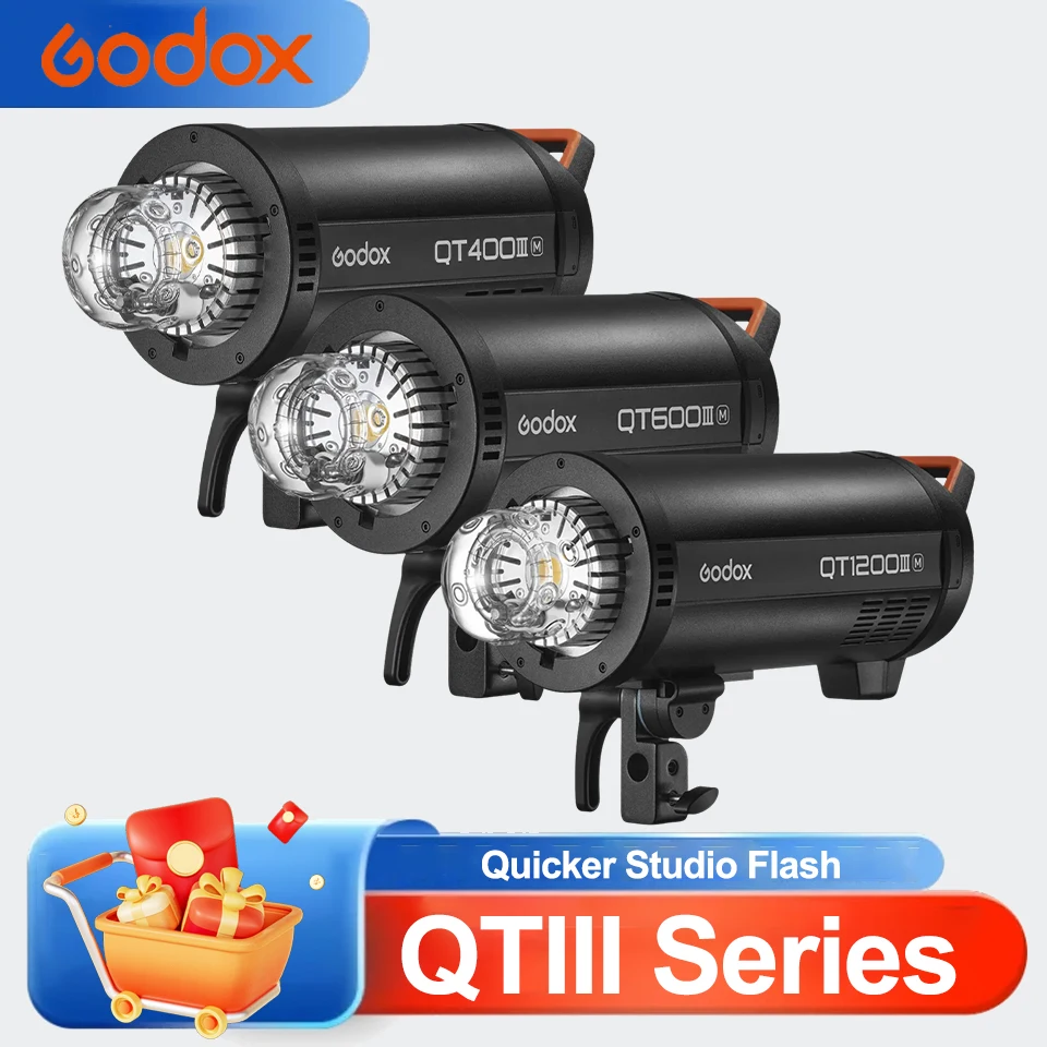 

Godox QT400IIIM QT600IIIM QT1200IIIM Быстродействующая студийная вспышка 2,4G Беспроводное управление Высокоскоростная синхронизация 1/8000 с 40 Вт Моделирующая лампа