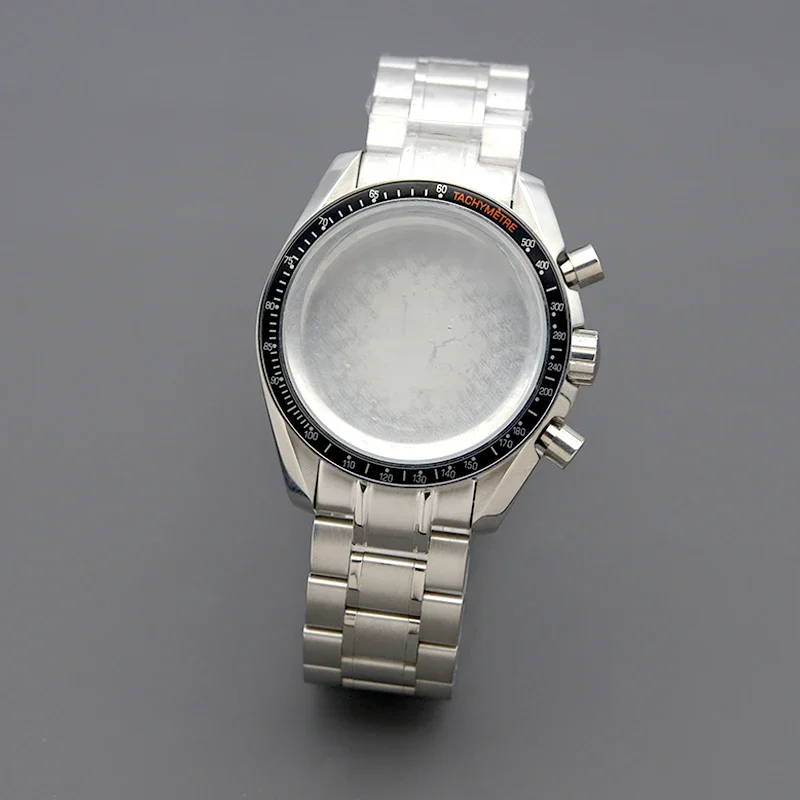 40mm Multi-functional Men Luxury Men's Watch Stainless Steel Case Suitable For Speed master VK63 VK64 Quartz Movement