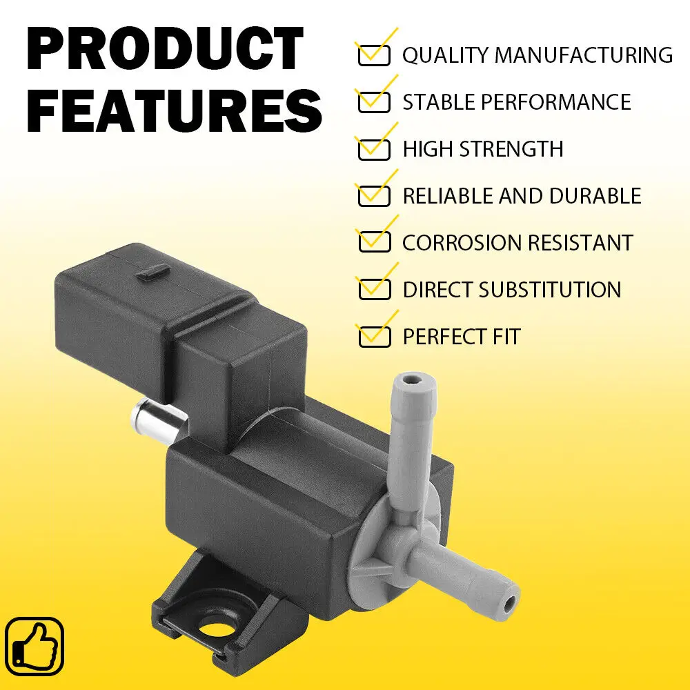 Car Turbocharger Boost Solenoid Valve Compatible For A3 A4 A6 Replaces 06F906283D 06F906283F 700470070 Accessories