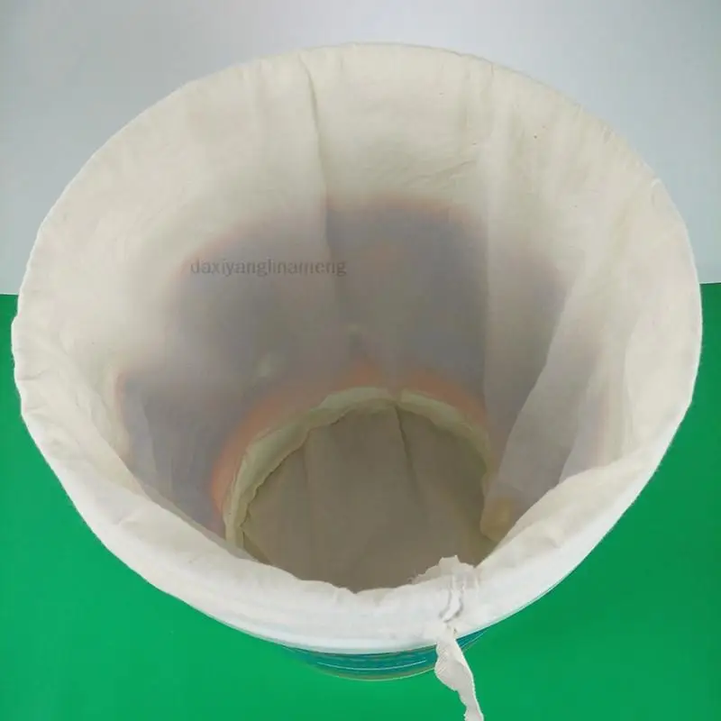 1pcs/bag Cylindrical Shaped 25/30/40/50cm Density 60 Cotton Drawstring Filter Bags  Wine Brewing Milk Coffee Filter Gunny Bale