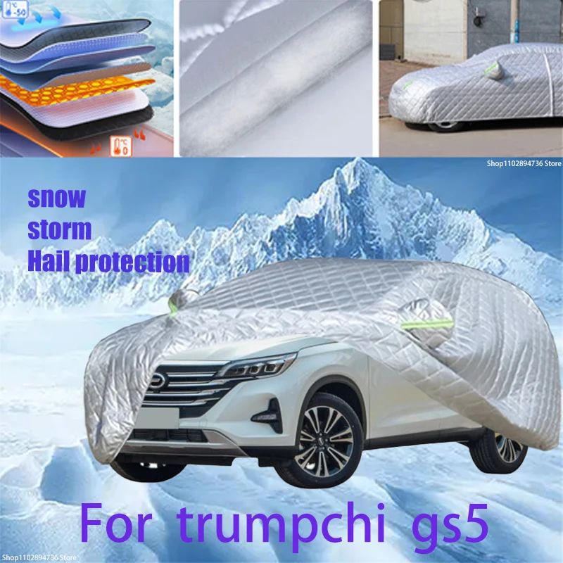 

For trumpchi gs5 Outdoor Cotton Thickened Awning For Car Anti Hail Protection Snow Covers Sunshade Waterproof Dustproof