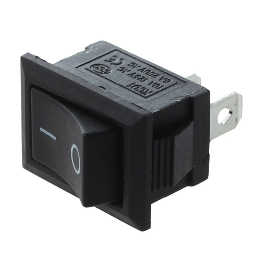 ABZV-10 stuks SPST mini zwarte 2-pins tuimelschakelaar AC 125V 10A 250V 6A