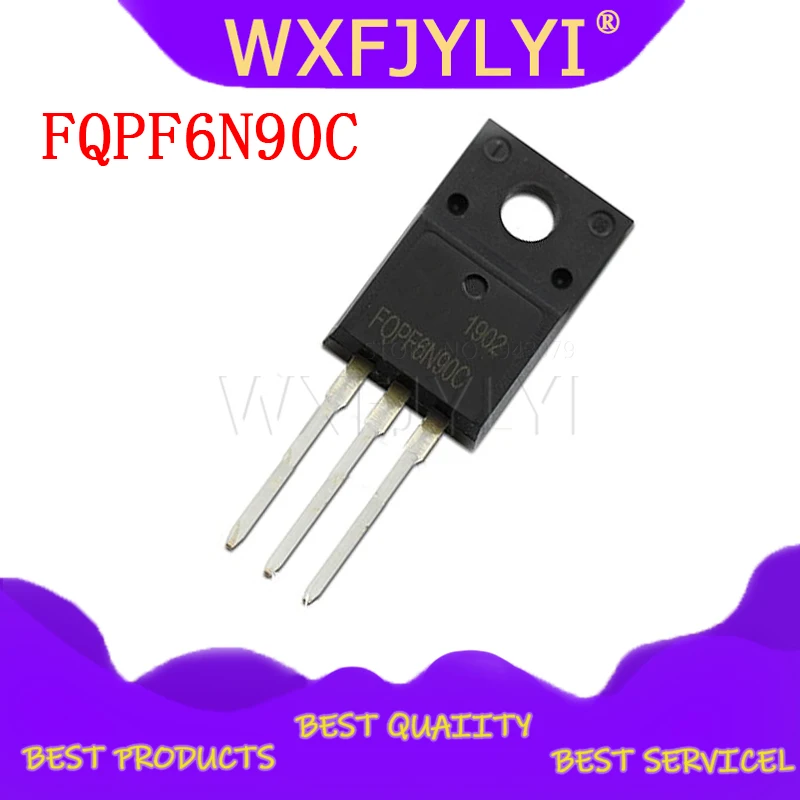 

10 шт. FQPF6N90C 6N90C FQPF6N90 6N90 Водонепроницаемый корпус