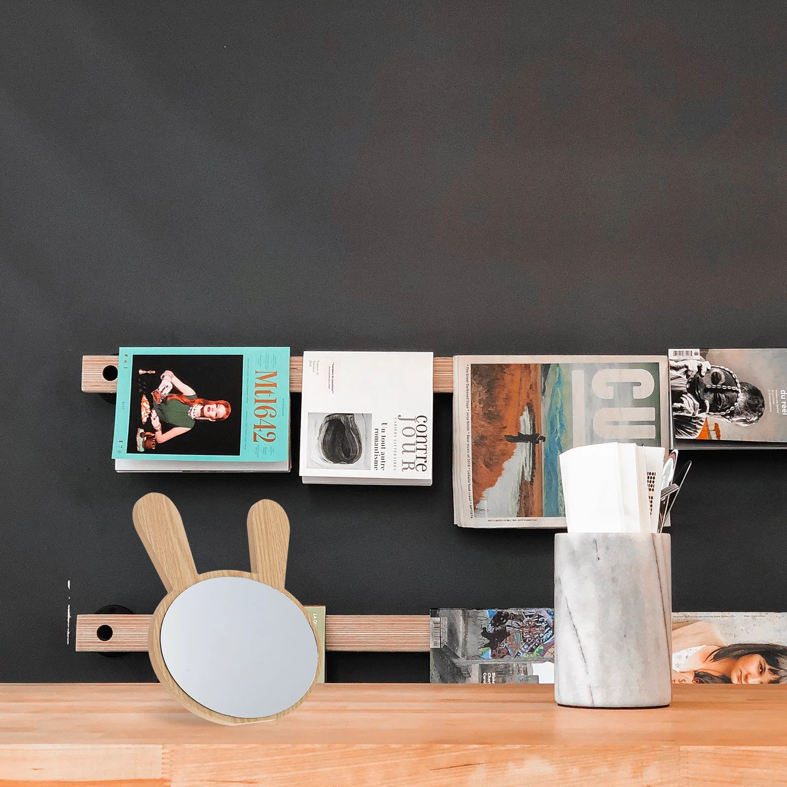 

2 шт. стильных настольных зеркал из премиальных материалов, элегантные косметические зеркала для спальни, туалетного столика, декоративные аксессуары