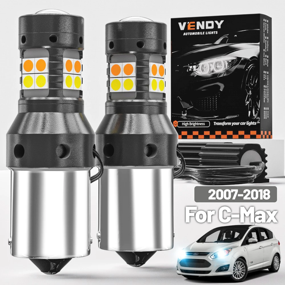 

2pcs For Ford C-Max CMax C Max 2007-2018 Dual Mode LED Turn Signal+Daytime Running Light DRL 2010 2011 2012 Canbus Accessories