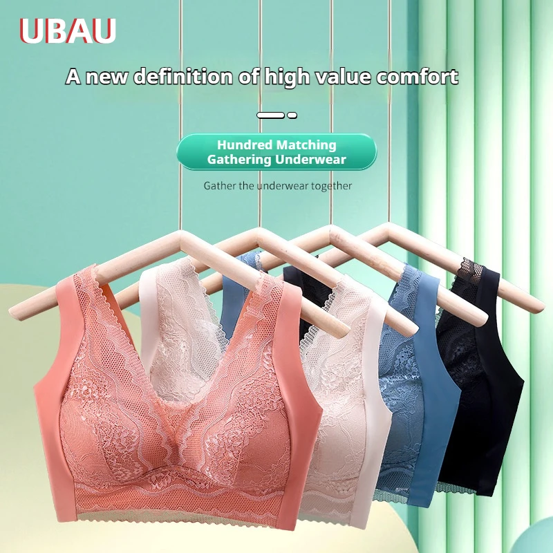 UBAU Sexy Seamless Lace Underwear Bra For Women Push Up Top Women\'s Bra Plus Size Bralette Large Size Brasier Without Underwire