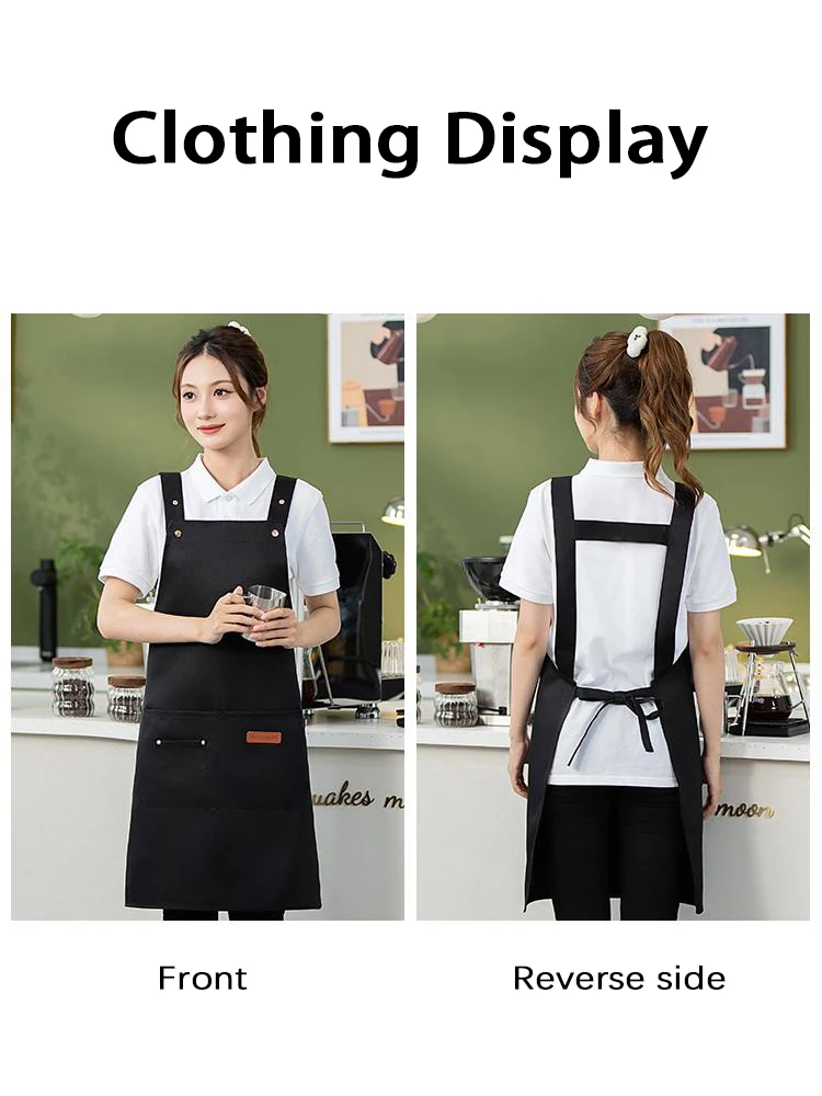 Avental de trabalho à prova d'água para todos os fins – Proteção resistente para lojas de chá com bolhas, salões de unhas, supermercados, restaurantes, cafeteria