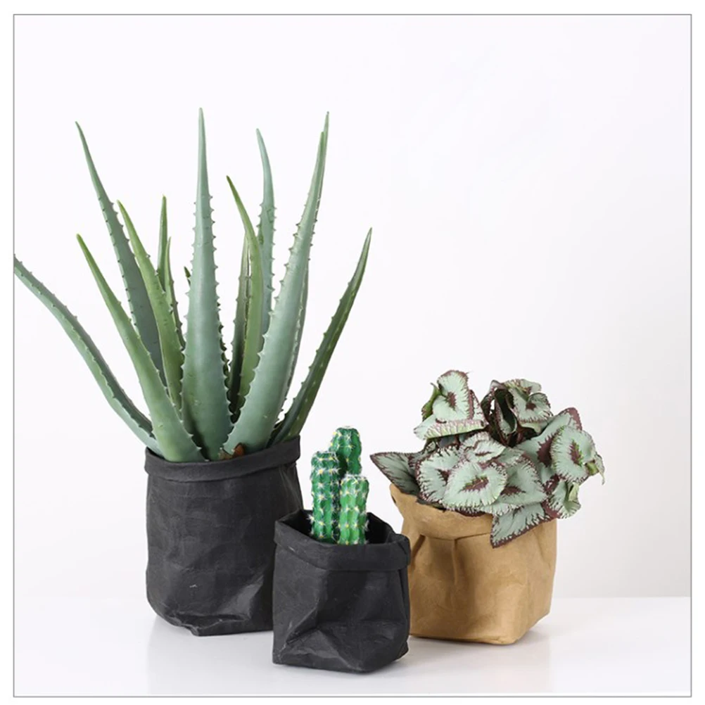 

Washable Kraft Paper Bags for Plant Pot Set Decorative Storage ganizer Biodegradable Tear Resistant Foldable Eco Friendly