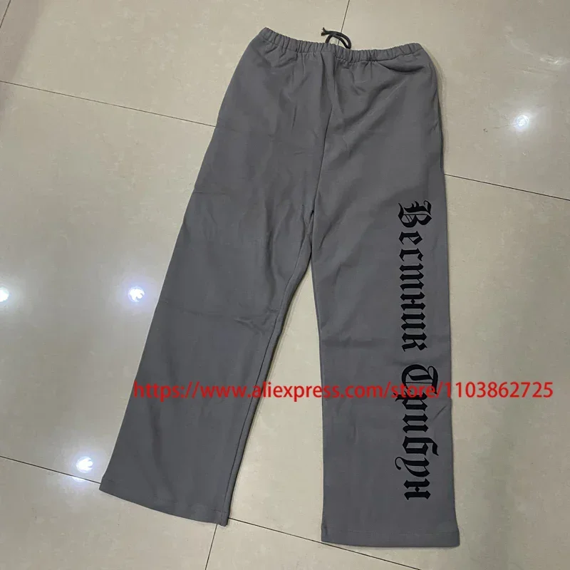 

High Street Trend Vultures Sweatpants High-quality Real Photos Thin Fleece Pants Russian Limited Casual Kanye West Sports Pants