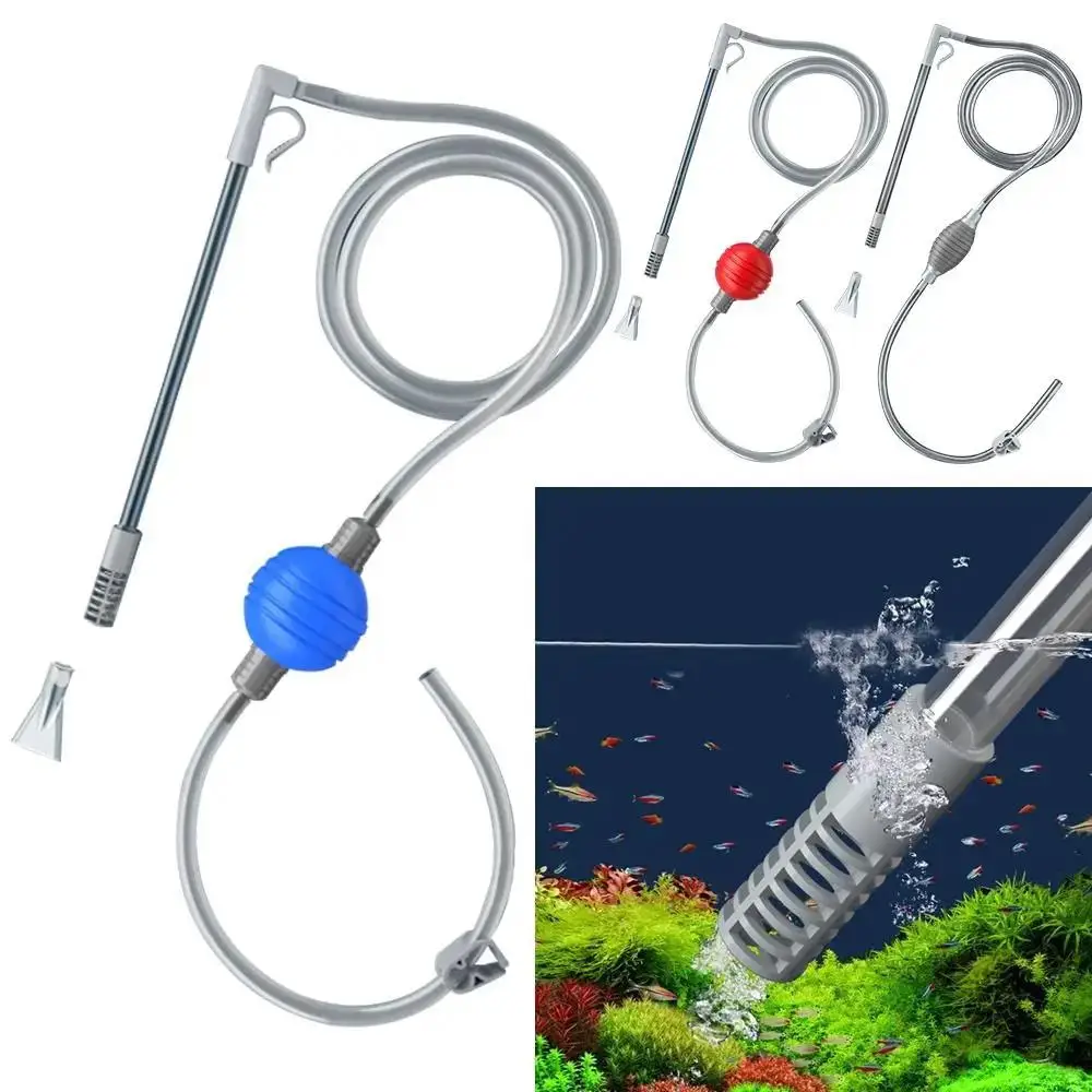 Aquarium Wasserwechsler Aquarium Kies Reiniger, Siphon Schlauch Siphon Pumpe Fisch Mist Saugschlauch Reinigung und Entwässerung Werkzeug