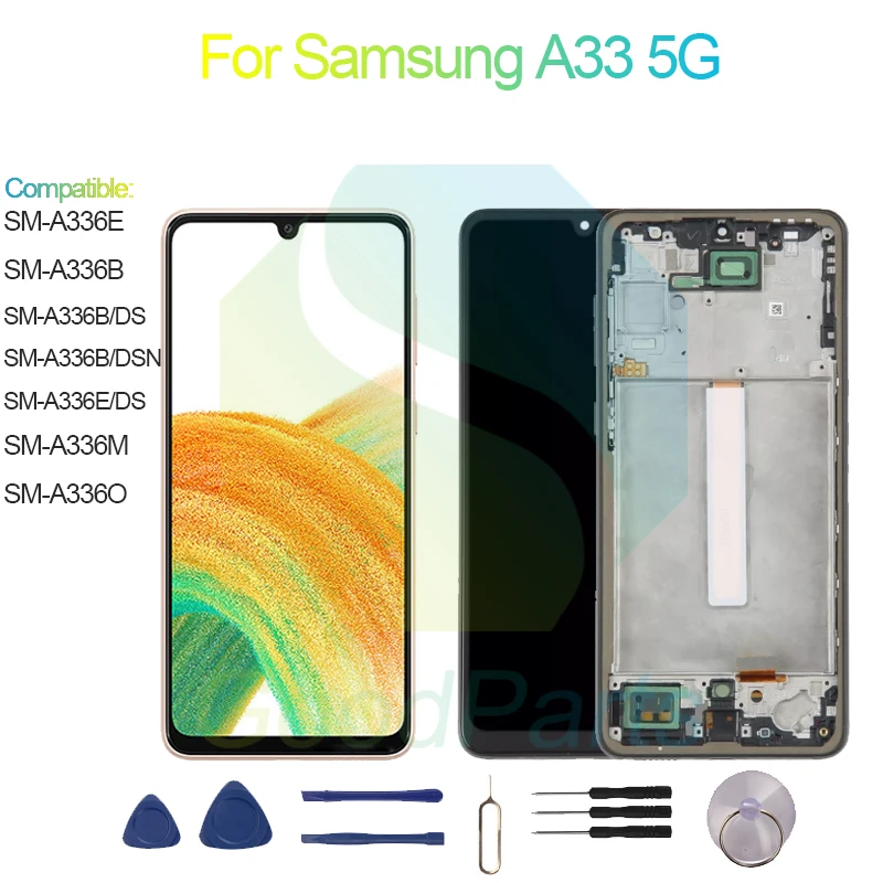 For Samsung A33 5G Screen Display Replacement 2400*1080 SM-A336E/B/E/M/O/DS/DSN A33 5G LCD Touch Digitizer