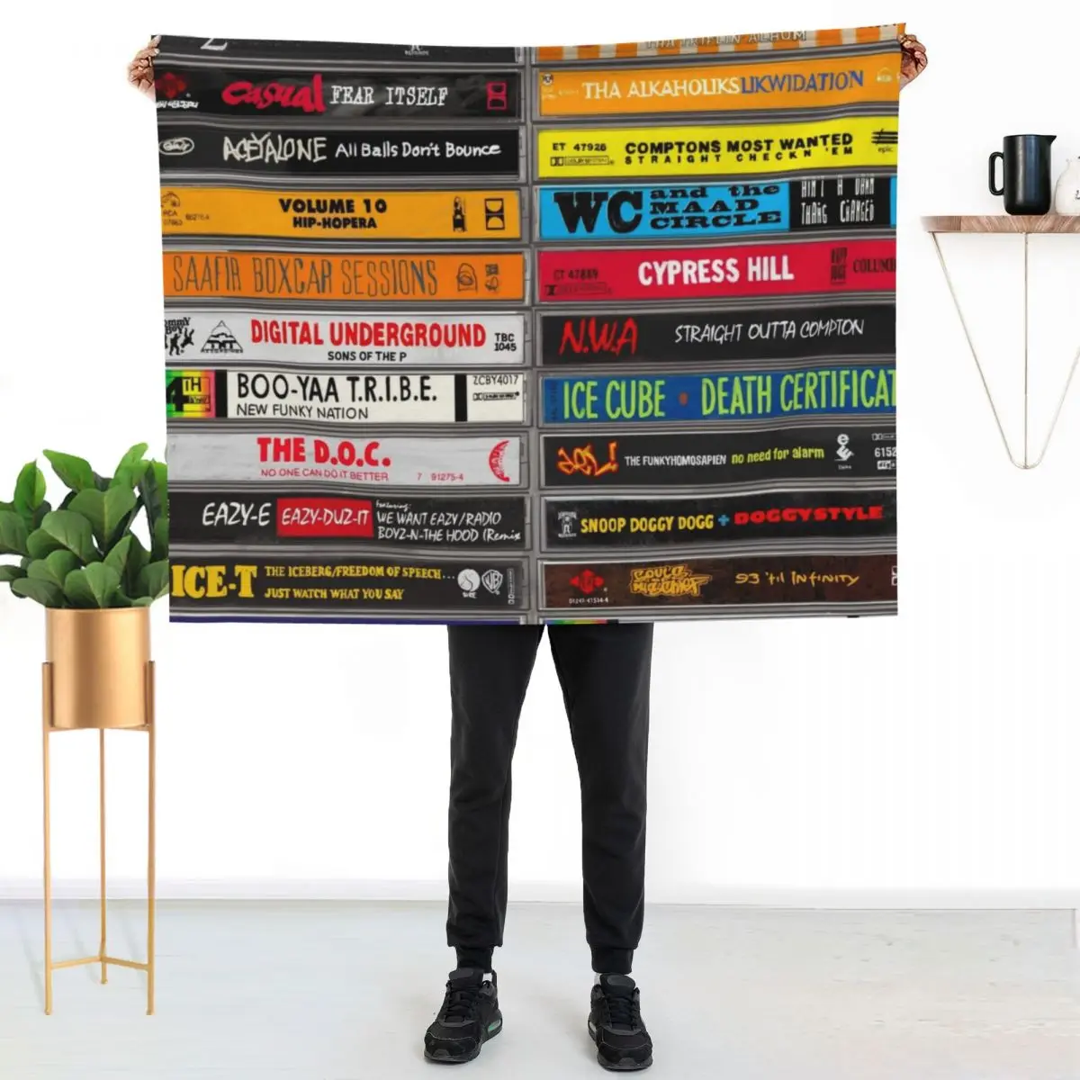 Classic 90s West Coast Hip-Hop tapes painting - 1323 Throw Blanket Heavy For Baby Soft Beds Beach Sofas Blankets