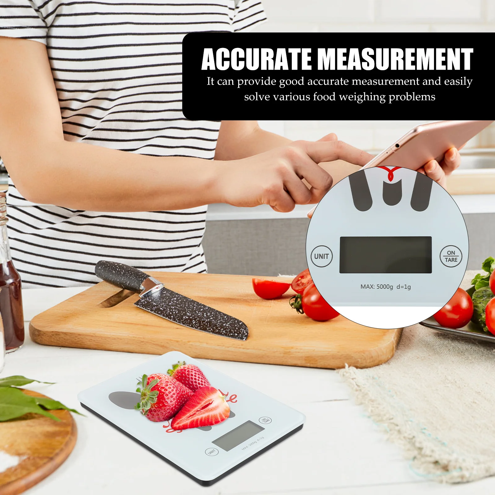 

Digital Kitchen Food Scale Precise Weight Measurement For Baking Cooking Diet Tracking Portable Electronic Scale Accurate Sensor