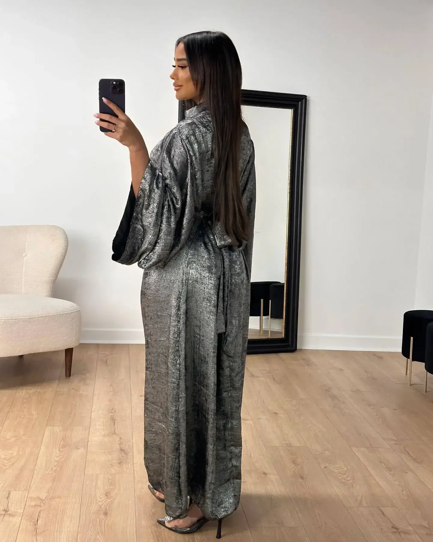 Abayas for Women Summer Elegant Muslim Long Sleeve Kaftan Party Evening Long Maxi Dress Abaya Dubai Clothes for Muslim Women 6