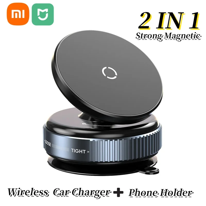 Xiaomi Wireless Car Charger Magnetic Mount Mobile Phone Holder Vacuum Adsorption 360° Rotation Super Strong Suction Bracket