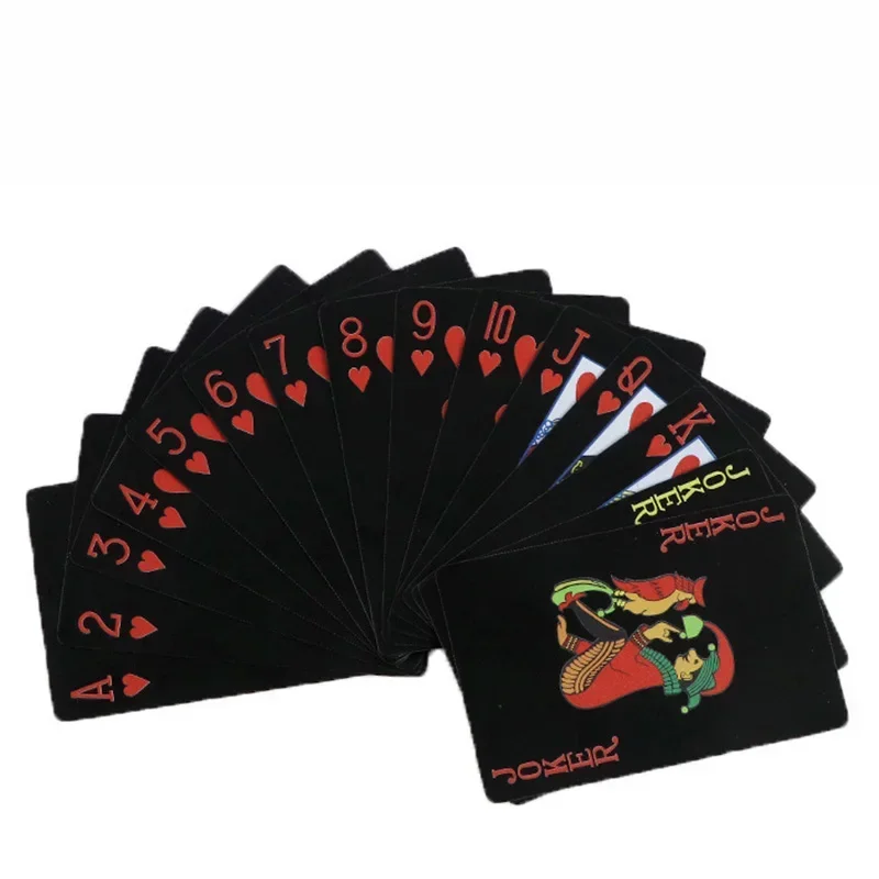 أوراق اللعب الملونة متجمد للماء البلاستيك بطاقات البوكر السحرية 57x87mm