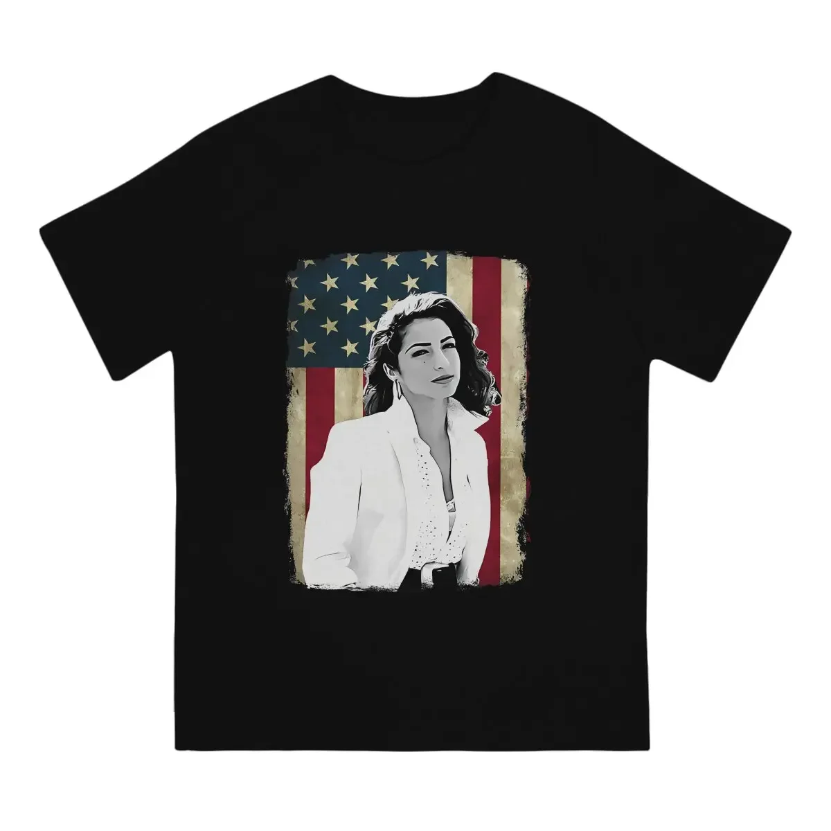 G-Gloria Estefan Singer Creative TShirt for Men Vintage American Gloria Flag Estefan Legend Round Neck Basic T Shirt Hip Hop