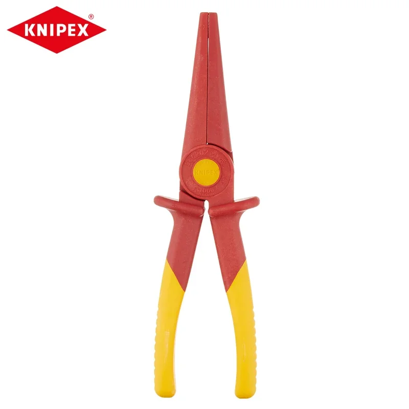 KNIPEX Tools 98 62 02 Flat Nose Plastic Pliers 1000V Insulated Snipe Long Nose Plier