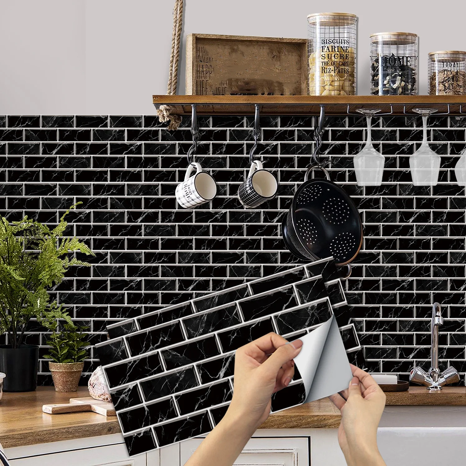 

6/12/24 DIY fashionable home decoration wall stickers, self-adhesive kitchen and bathroom tile decoration, wall decoration