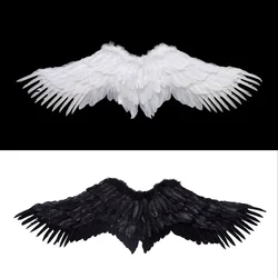 Black White Feather Angel Wings Adult Children's Swallow Bird Costume Cosplay Halloween  Props Party Home Wedding Festival