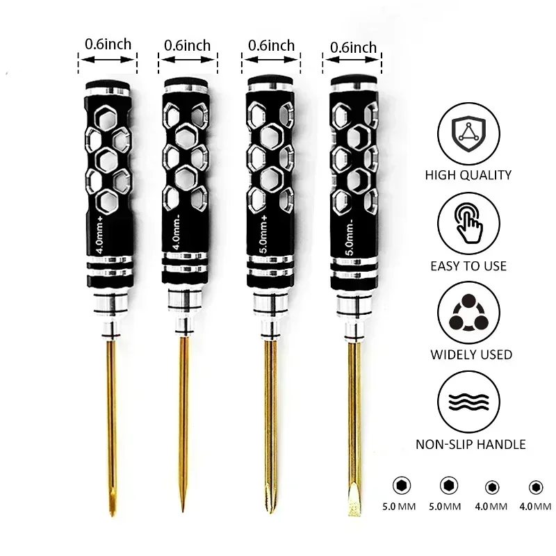 

Screwdriver4.0/5.0mm Slotted Blade Tip Driver Set for DJI Elf 3/4 Multi-Axis FPV Racing Drone Hand Tools