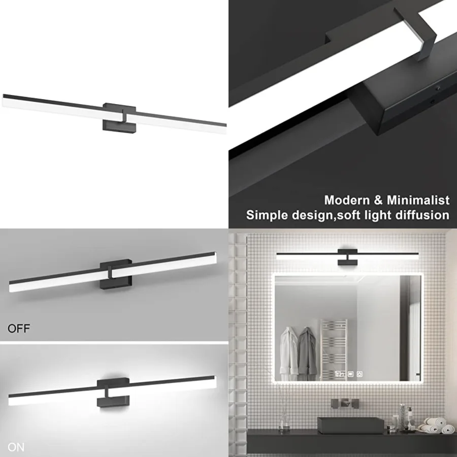 

Tipace Modern LED Vanity Lights 39.4 inch Bathroom Light Fixtures Over Mirror Fixture Vanity Light Fixtures 5500K