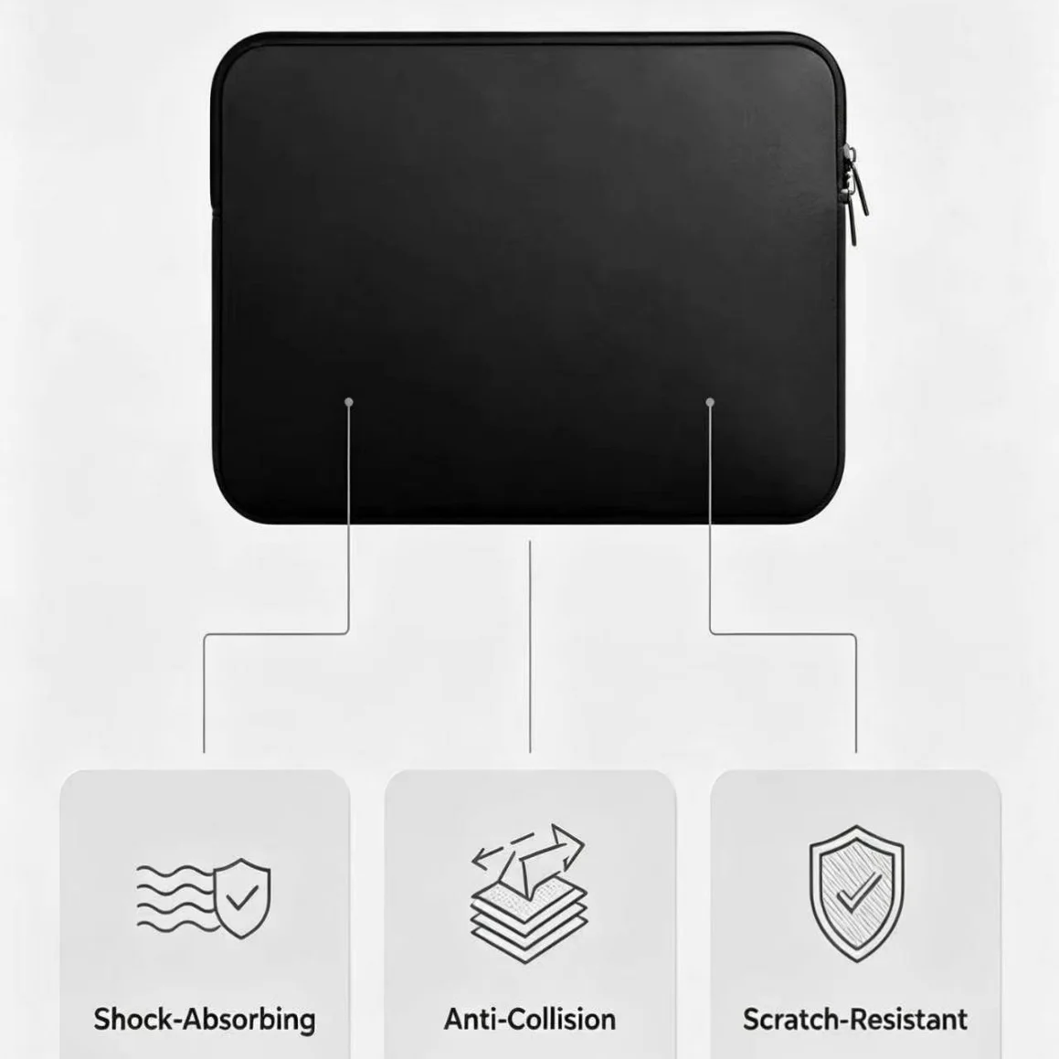 Laptop Bag For Xiaomi Lenovo Dell Notebook Computer Laptop Sleeve For Macbook Air Pro Retina 13 14 15.6 Inch Laptops Case image 3