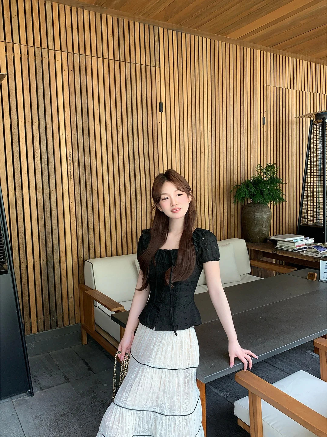 

Bla Bubble Sve ort Sve Lace f Skirt Set Women's Faion Spring Summer High Waist Button up Slim Fit irt