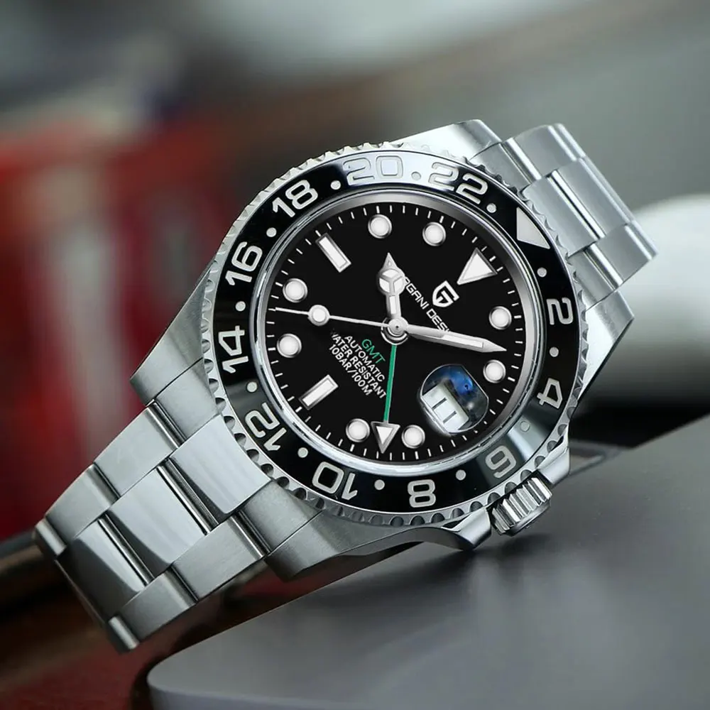 

Reloj Hombre PAGANI DESIGN 40 мм GMT Механические часы Лучший бренд Мужские часы Водонепроницаемые автоматические наручные часы из нержавеющей стали Мужские