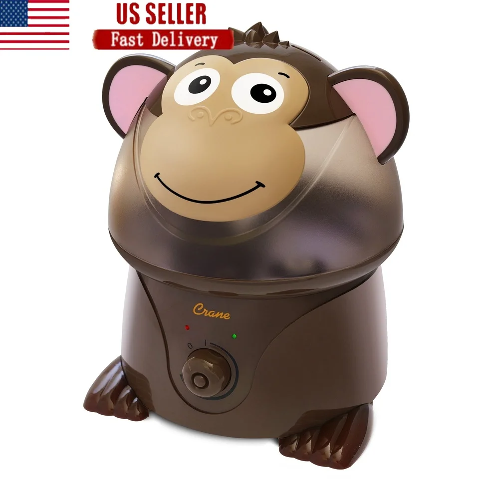 

Очаровательный ультразвуковой увлажнитель с прохладным туманом на 1 галлон, 24-часовое время работы, шепот, тихая переменная скорость, легкая очистка, антимикробный дизайн