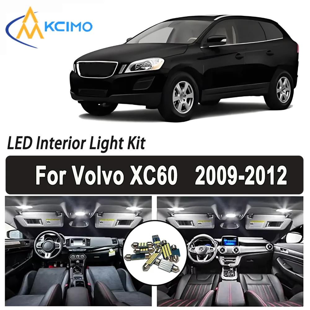 

Kcimo LED For Volvo XC60 (2009-2012) Premium Bright LED Interior Dome Map Trunk Light Kit Car Led Lamps Canbus New Lamps Car LED