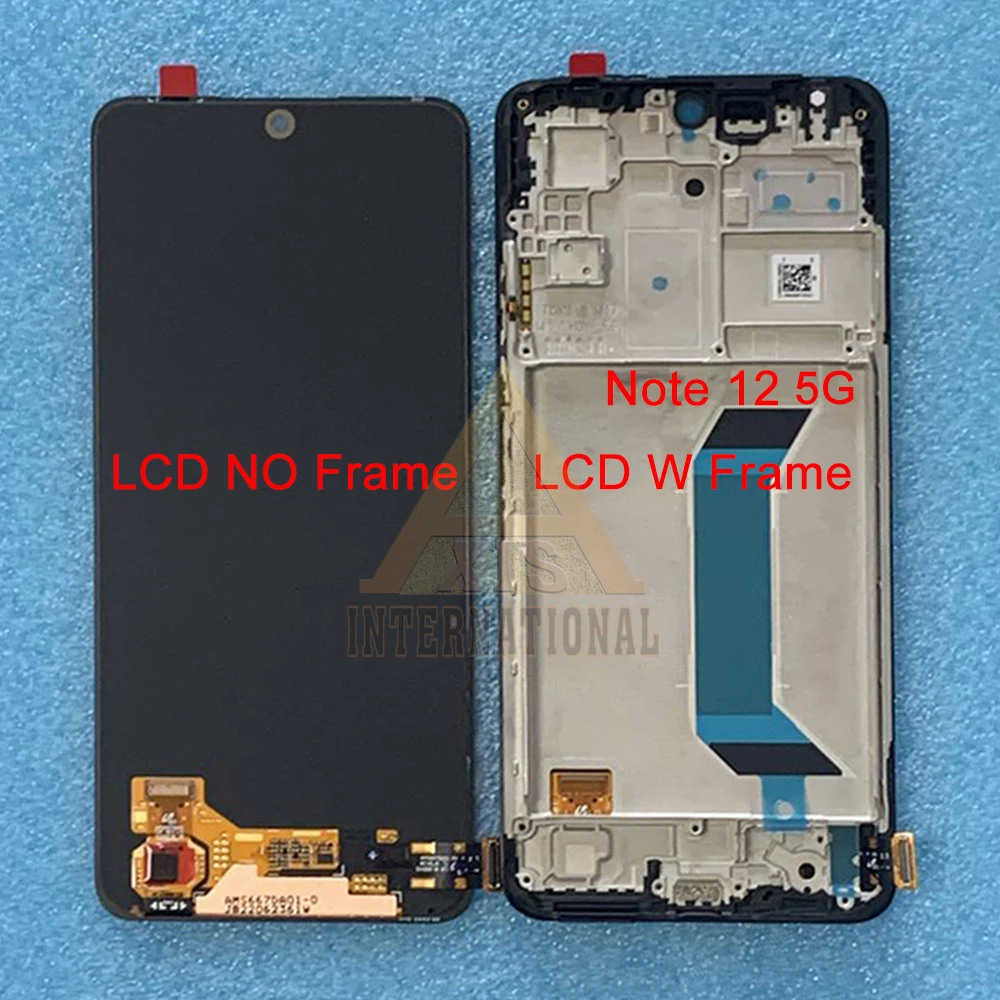 Amoled Original For Xiaomi Redmi Note 12 4G 5G LCD Display Screen Touch Panel Digitizer For Redmi Note 12 Pro 12 Pro Plus Frame