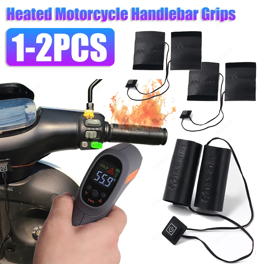 

Electric Heated Grip Cover USB Anti Slip Scooter Moped Bar Hand Warmer 3 Gear Winter Motorcycle ATV Scooter Heating Grip