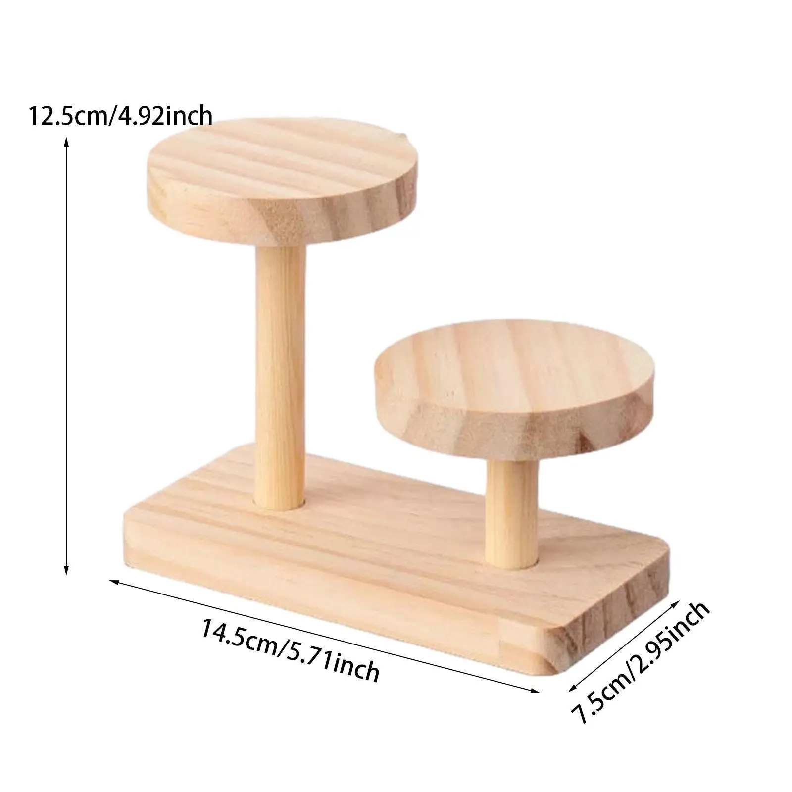 Wooden Display Rack Multi Layer Party Decoration Shelf Rack Wood Organizer for Watch Desktop Glasses