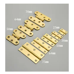 1 Stuks Messing Bronzen Kleur 1/1.5/2/2.5/3/4 Inch Vintage Koperen Sieraden Doos Meubelen Hardware Fitting Pure Messing Lagerscharnieren