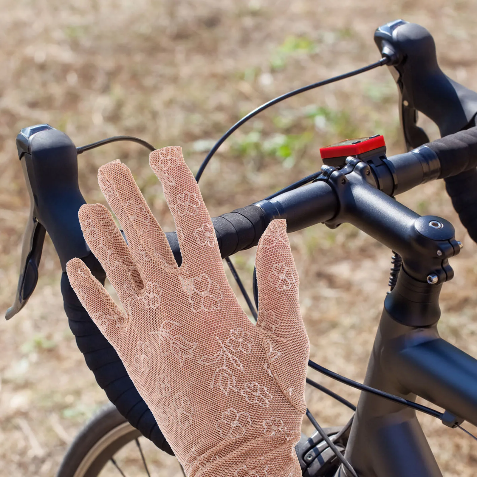 1 par de guantes cortos de malla transpirable, manoplas elegantes a la moda de verano, guantes para vestido de novia, guantes de encaje transpirables para mujer