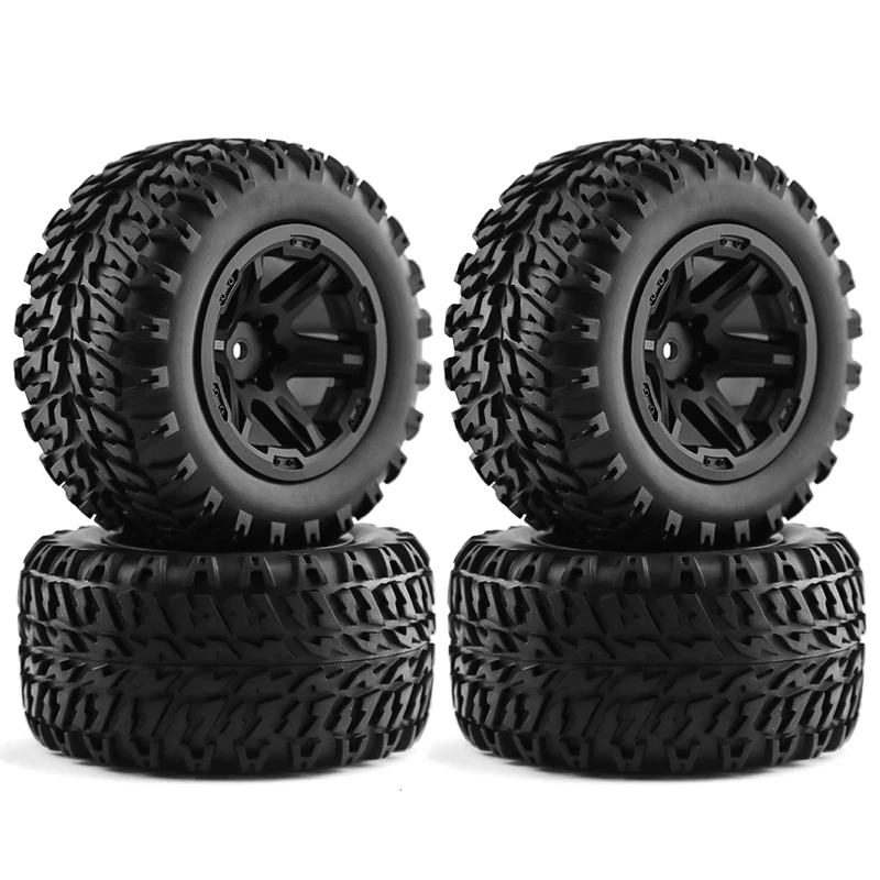 

1set 105mm diameter Rubber Wheel Tire Tyre with 12mm Hex For 1/16 MJX Hyper Go H16 16207 16208 16209 16210